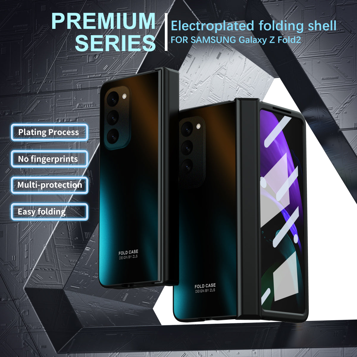 Hard PC Phone Case for Samsung Galaxy Z Fold2 5G Anti-Drop Protective Phone Shell Cover with Screen Film Hard PC Phone Case for Samsung Galaxy Z Fold2 5G Anti-Drop Protective Phone Shell Cover with Screen Film